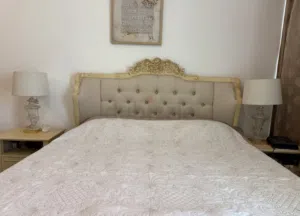 Bedroom set King Bed with mattress and Chester Drawer for immediate sale