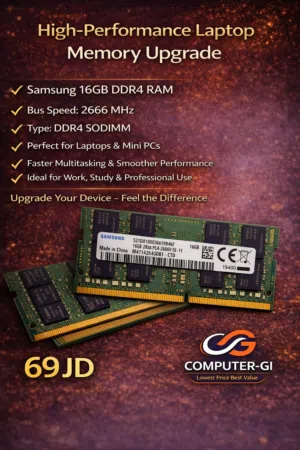 طوّر أداء جهازك بثواني! رام سامسونج 16GB DDR4 – سرعة 2666MHz فقط ب49 ليوم واحد