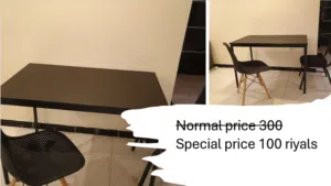 IKEA Sandberg Table, used for one year, sold with two chairs