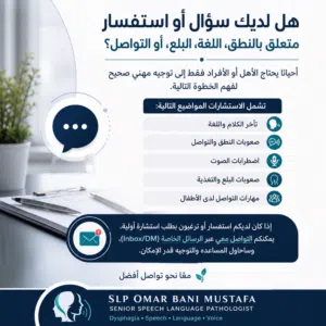 اخصائي سمع ونطق -جلسات نطق ولغة برايفت (Private Speech Therapy Sessions)