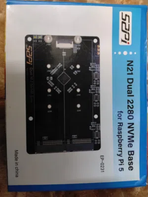لعشاق الـ Raspberry Pi 5   حوّل جهازك لقاعدة  تخزين مزدوجة SSD NVMe Raspberry Pi 5 - جديدة تماماً
