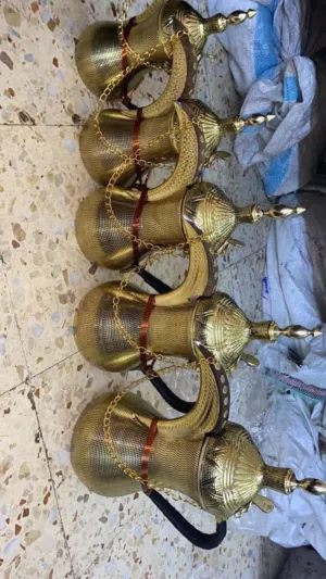 طقم دلات نحاس منقش