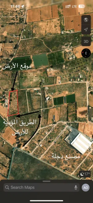 قطعة أرض للبيع بمنطقة الجنين تاجوراء