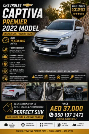 Chevrolet Captiva Premier 2022 - FULLY LOADED & AS GOOD AS NEW!