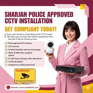 Expert CCTV Camera Surveillance System Sharjah Police Aproval Affordable for a Safer Home & Busines