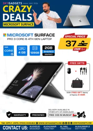 Microsoft Surface Pro 3 Core i5 Laptop in Muscat / Preowned(Used)