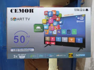 عرض نااار على شاشه سيمور 50 بوصه ضد الكسر فور كي سمارت اندرويد 15 أوامر صوتيه