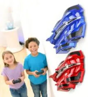 سيارة لعبة اتباع  نقطة اليزر الموجه من المسدس نحو  الجدران و السقف و البلاط  Laser wall climbing car