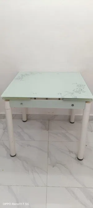 Glass dining table