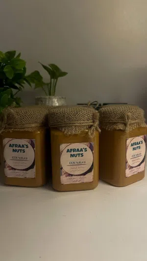 زبدة فول سوداني طبيعيه 100%%