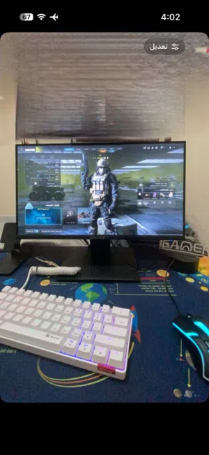 خورفكان شاشه 24بوصه قيمنج من game  75hz. one
