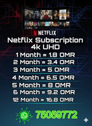 Netflix Subscription 4K UHD Screen It Is Available At The Cheap Price And Full 100% Guaranty