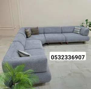 كنب فاخر بتصميم عصري وأنيق حرف L تفصيل حسب مقاسات جودة مميز