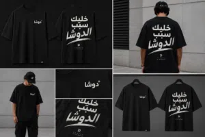 تيشيرت DAWSHA Oversized خليك سبب الدوشا شحن جميع المحافظات