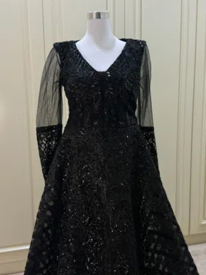 فستان سهرة أسود راقي وجودة ممتازة