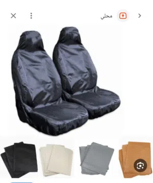 مقاعد سياره سوداء جلد