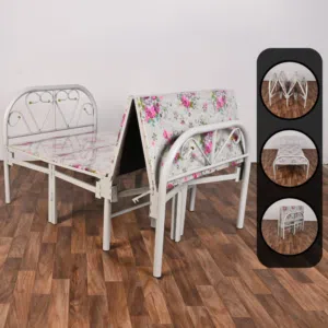 سرير حديد قابل للطي ومريح الاصلي 10 ارجل  سرير حديد ابيض قابل للطي  تصميم عملي وعصري ومريح