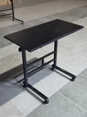 طاولة مكتبية طاولة تفصيل طاولة لابتوب خشب لاتيه متينة بعجلات مع تعديل بالارتفاع طاولة دراسة مكتب خشب