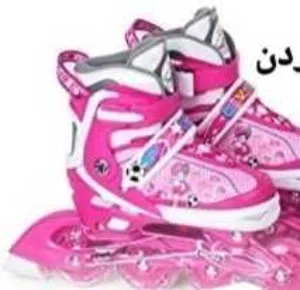 سكيت - بوط عجال    يتميز بأربع عجلات من البلاستك بريك أمن للطفل وسهل الإستخدام ذو جودة