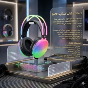 سماعة الألعاب اللاسلكية RGB PG580 Disco Pulse  ماركة PG580 اللاسلك