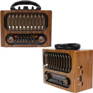 راديو مع مكبر صوت كلاسيك يعمل بالبلوتوث يدعم الفلاش كهرباء وشحن