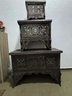 صناديق خشب تراث مزغرف بالصدف جميل جدا