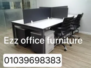 Work station خشب mdf اسباني مستورد متوفر جميع الالوان و المقاسات من شركة عز للاثاث المكتبي