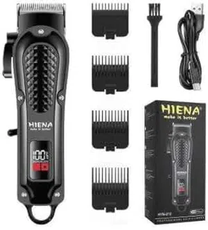 ماكينة حلاقة كهربائية ويم رؤساء باللون الأزرق الداكن، تحتوي على شاشة عرض رقمية لمستوى الليزر، ومعها