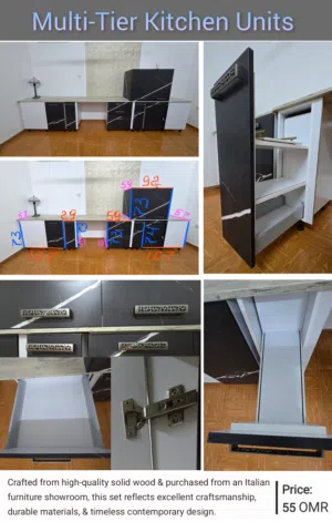 kitchen unit and furniture and home decor pieces