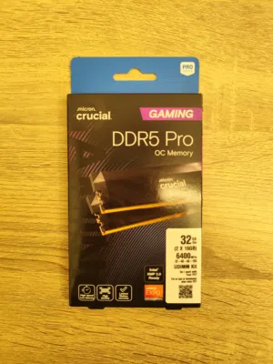 Crucial Pro 32GB (2x16GB) DDR5 6400MHz CL32 Gaming RAM - Black - New/Sealed
