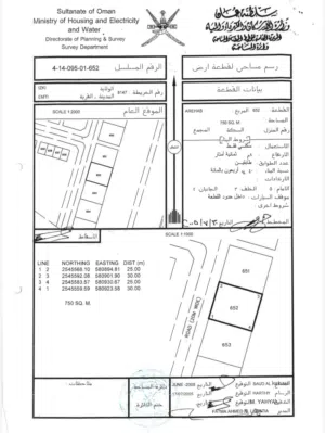 ارض سكنية 750 متر امطي الرحاب