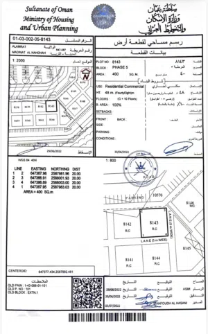 Mixed Use Land for Sale in Muscat Amerat