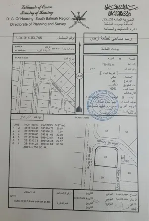 Residential Land for Sale in Al Batinah Barka
