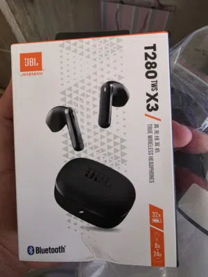 JBL T280 TWS X3 جديدة لون اسود