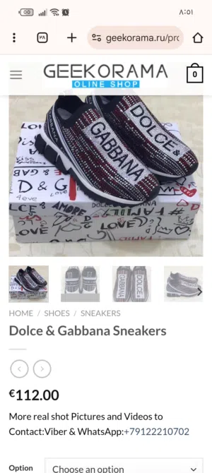 حذاء دولتشي آند جابانا أصلي