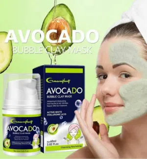 هذا المنتج هو قناع الطين الفقاعي بالأفوكادو (Avocado Bubble Clay Mask) من ماركة Guanjing،