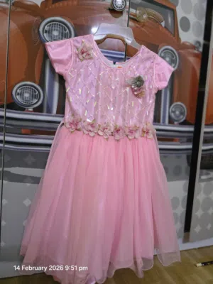 Pink Girls Dress (8–9 Years) – Excellent Condition