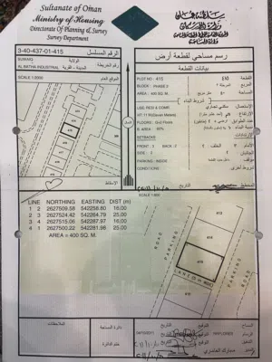 أرض تجارية في صناعية السويق الخط الاول