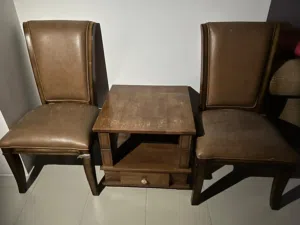 2 chairs and a table