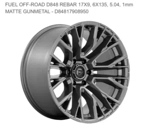 رنقات فيول 17x9 6x135