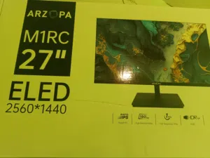 شاشة 27 بوصة شاشة ألعاب 180 هرتز QHD 2K جديده جدا استخدام يومين مع جميع اغراضها وا كرتونها