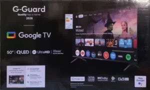 للبيع شاشة G-Guard موديل (GG-50 CQG Riser) بحجم 50 بوصة بتقنية QLED دقة 4K.