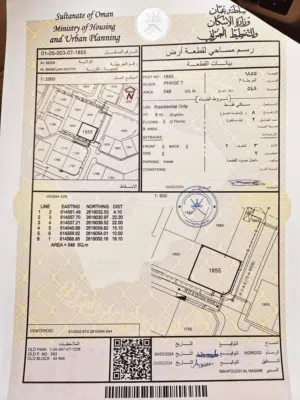 فرصة قوية لامتلاك أرض سكنية في موقع مطلوب –  المعبيلة الجنوبية