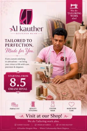 We do Ladies Tailoring Work Starting from 8.5 Riyal