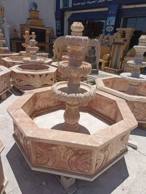 ديكورات حجر نوافير شلالات مغاسل فير بليس باربكيو ديكورات شبابيك ومداخل دربزينات ومشربيات اعمده
