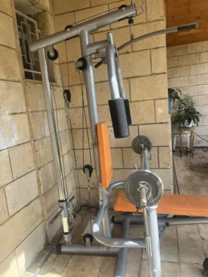 جهاز تمارين متكامل، بزبط لتمارين الصدر، الظهر، الاكتاف، اليدين و اغلب تمارين الارجل