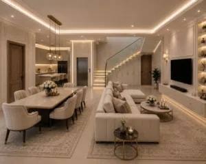 مهندسه تصميم داخلي وخارجي واعاد تقسيم الفراغات و تعديلها