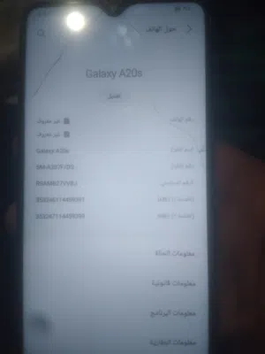 جلاكسي a20s حاله ممتازة حز بسيط في الشاشه فقط شغال 100% الكمرا المقدمه تطفي لحالها