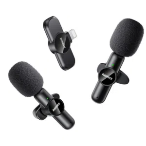 Remax K10 Ryusic Series One-to-Two Live Stream Wireless Microphone -Iphone مايكرفون لاسلكي ايفون