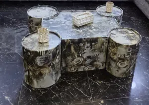 كنب كورنر مودرن للبيع مستعمل شبه جديد بحالة الوكاله 18 مقعد